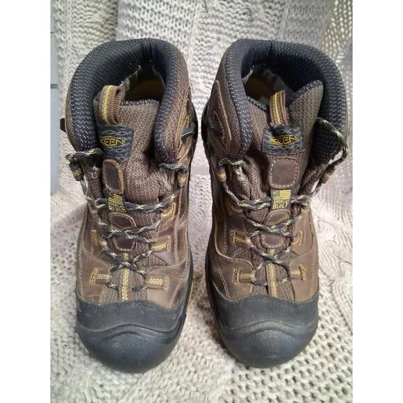 Keen Utility Mens Steel Toe Work Boots Brown Leather Size 12D With Slip-Resistan
